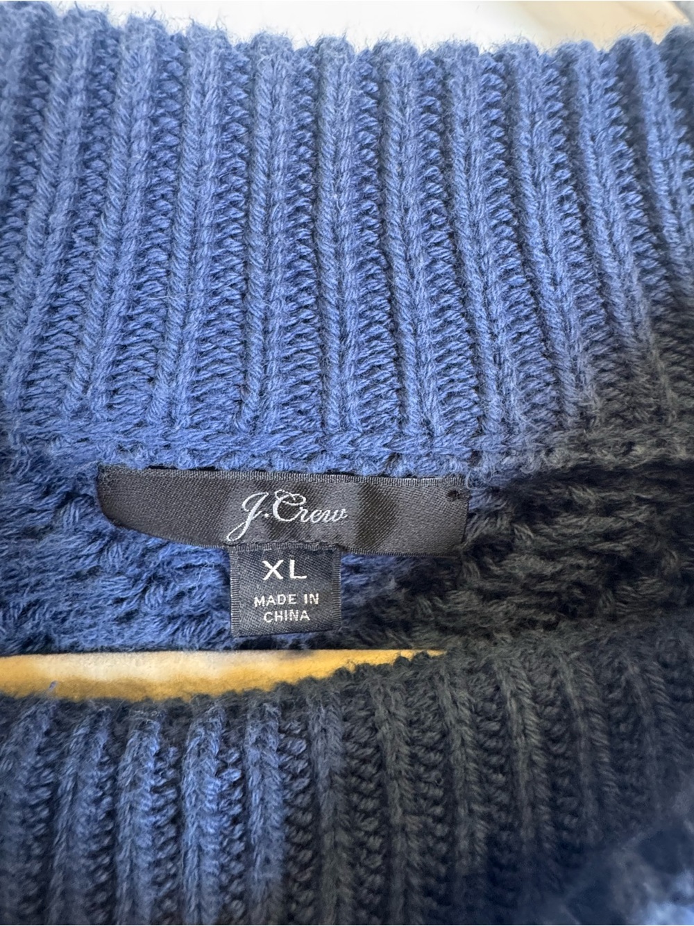 J. Crew Women’s Cable Knit Crewneck Sweater - Blue - Picture 3 of 3